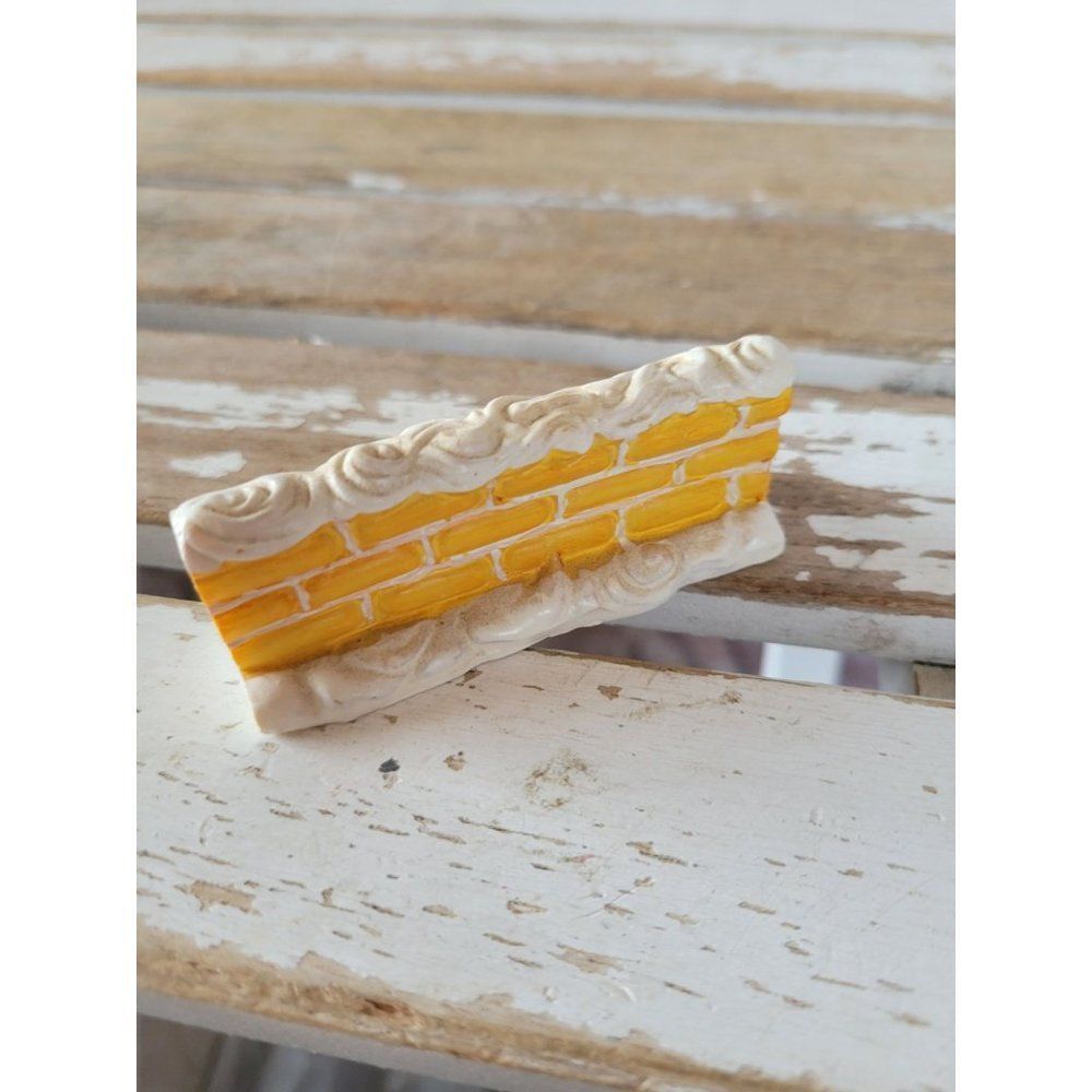 Lemax sugar spice brick wall frosting fence village Xmas